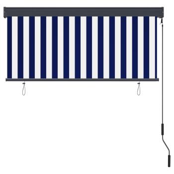 Außenrollo 140x250 cm Blau und Weiß
