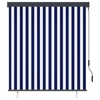 Außenrollo 140x250 cm Blau und Weiß