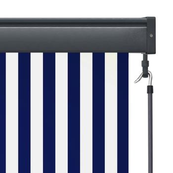 Außenrollo 140x250 cm Blau und Weiß