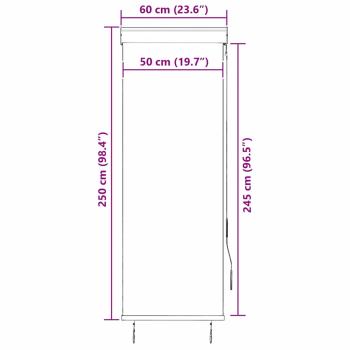 Außenrollo 60 x 250 cm Anthrazit