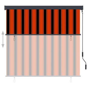 Außenrollo 160x250 cm Orange und Braun