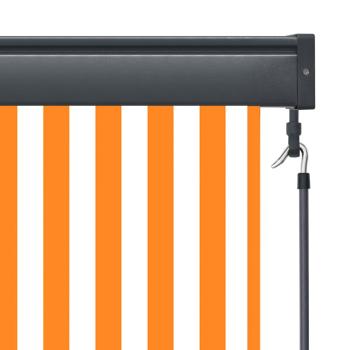 Außenrollo 80 x 250 cm Weiß und Orange