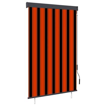 ARDEBO.de - Außenrollo 120 x 250 cm Orange und Braun