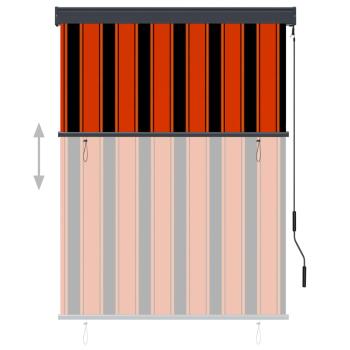 Außenrollo 120 x 250 cm Orange und Braun