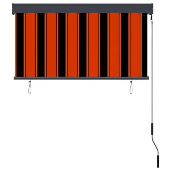 Außenrollo 120 x 250 cm Orange und Braun