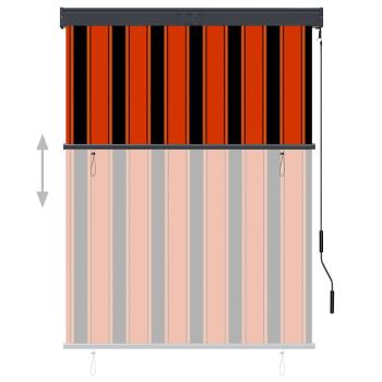 Außenrollo 120 x 250 cm Orange und Braun