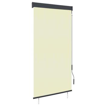 ARDEBO.de - Außenrollo 80 x 250 cm Cremeweiß