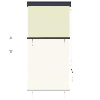 Außenrollo 80 x 250 cm Cremeweiß
