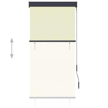 Außenrollo 80 x 250 cm Cremeweiß