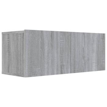 6-tlg. TV-Schrank-Set Grau Sonoma Holzwerkstoff