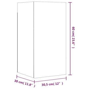 7-tlg. TV-Schrank-Set Grau Sonoma Holzwerkstoff