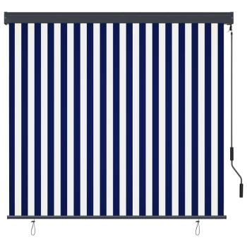 Außenrollo 170x250 cm Blau und Weiß