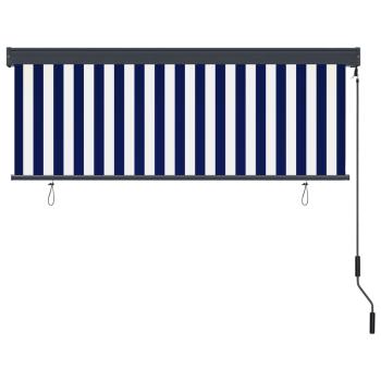 Außenrollo 170x250 cm Blau und Weiß