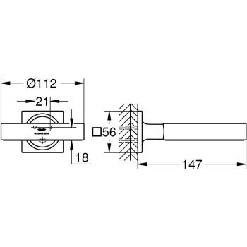 GROHE Allure Halter, für Seifenschale 40256003 oder Fön-Einsatz 40964001, chrom (40963001)