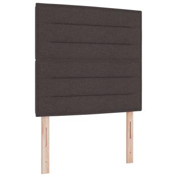 LED Kopfteil Linien-Design Dunkelbraun 100 cm Stoff