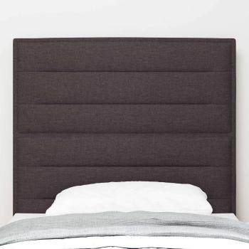 LED Kopfteil Linien-Design Dunkelbraun 100 cm Stoff