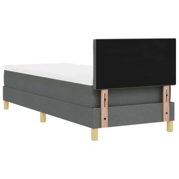 Boxspringbett mit Matratze Dunkelgrau 80x200 cm Stoff