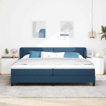 Boxspringbett mit Matratze Blau 200x200 cm Stoff