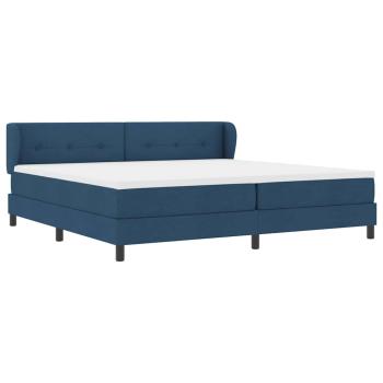 Boxspringbett mit Matratze Blau 200x200 cm Stoff