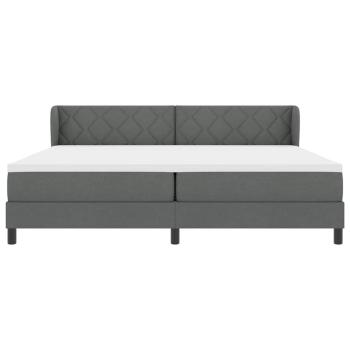 Boxspringbett mit Matratze Dunkelgrau 200x200 cm Stoff