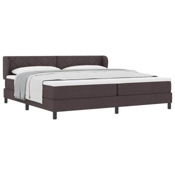 Boxspringbett mit Matratze Dunkelbraun 200x200 cm Stoff