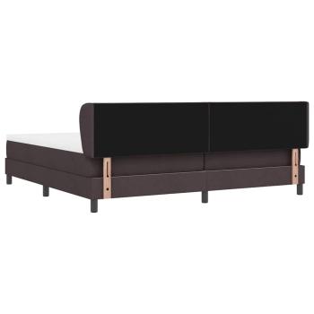 Boxspringbett mit Matratze Dunkelbraun 200x200 cm Stoff