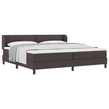 Boxspringbett mit Matratze Dunkelbraun 200x200 cm Stoff