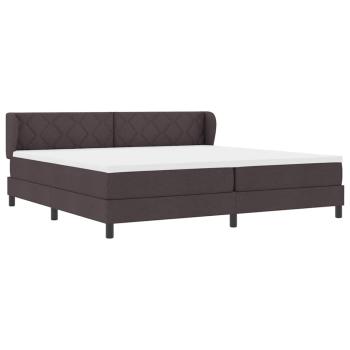 Boxspringbett mit Matratze Dunkelbraun 200x200 cm Stoff