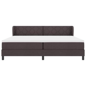 Boxspringbett mit Matratze Dunkelbraun 200x200 cm Stoff