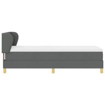 Boxspringbett mit Matratze Dunkelgrau 80x200 cm Stoff