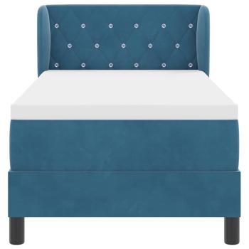 Boxspringbett mit Matratze Dunkelblau 80x200 cm Samt