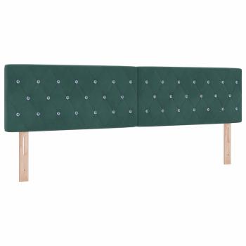 Boxspringbett mit Matratze Dunkelgrün 180x200 cm Samt