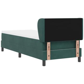 Boxspringbett mit Matratze Dunkelgrün 80x200 cm Samt