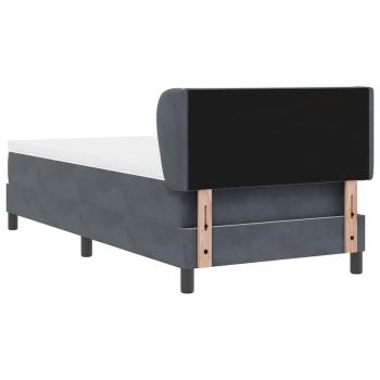 Boxspringbett mit Matratze Dunkelgrau 90x200 cm Samt