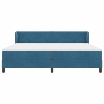 Boxspringbett mit Matratze Dunkelblau 200x200 cm Samt