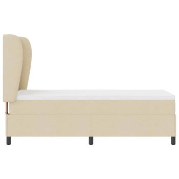 Boxspringbett mit Matratze Creme 80x200 cm Stoff