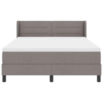 Boxspringbett mit Kopfteil Taupe 200 x 140 cm Stoff