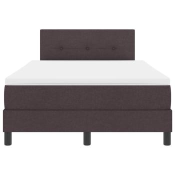 Boxspringbett mit Matratze & LED Dunkelbraun 120x190 cm Stoff