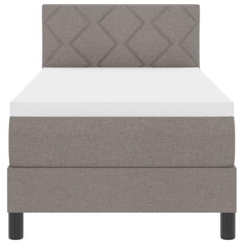 Boxspringbett mit Matratze & LED Taupe 80 x 200 cm Stoff
