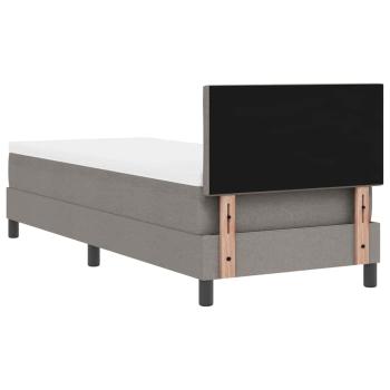 Boxspringbett mit Matratze & LED Taupe 80 x 200 cm Stoff