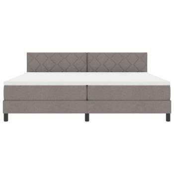 Boxspringbett mit Matratze & LED Taupe 200x200 cm Stoff