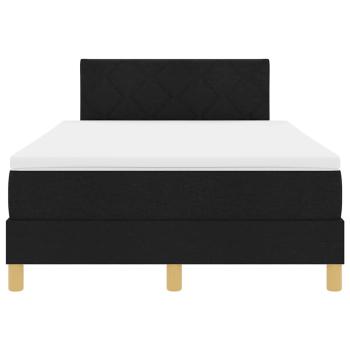 Boxspringbett mit Matratze & LED Schwarz 120x200 cm Stoff