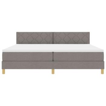 Boxspringbett mit Matratze & LED Taupe 200x200 cm Stoff