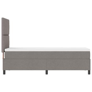 Boxspringbett mit Matratze & LED Taupe 80x200 cm Stoff