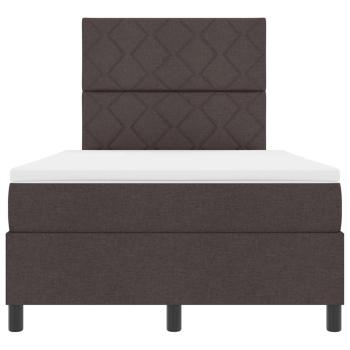 Boxspringbett mit Matratze & LED Dunkelbraun 120x200 cm Stoff