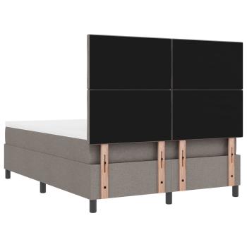 Boxspringbett mit Matratze & LED Taupe 160x200 cm Stoff