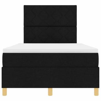 Boxspringbett mit Matratze & LED Schwarz 120x190 cm Stoff