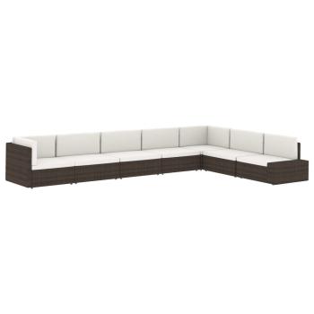 Modulares Mittelsofa Poly Rattan Schwarz