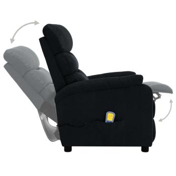 Massagesessel Elektrisch Schwarz Stoff