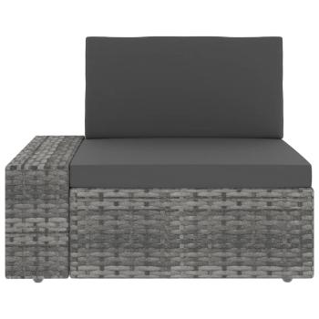 8-tlg. Garten-Lounge-Set Poly Rattan Grau